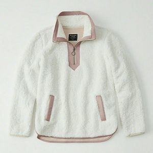 Half zip sherpa pullover NWOT